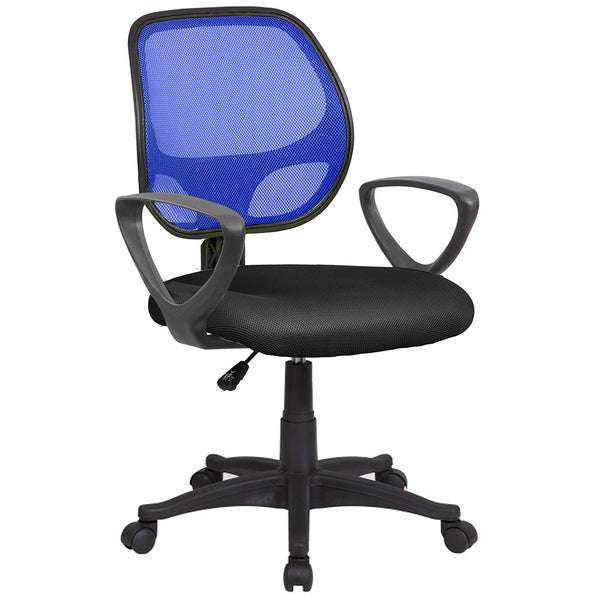 online Chaise de bureau opérative en tissu et maille Tosini Atlanta bleu/noir