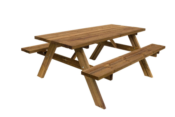 Table de camping avec bancs 177x154x74 cm en bois sconto