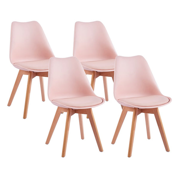 Lot de 4 chaises 53,5x48,5x83 cm en polypropylène et simili cuir Candice Rose online