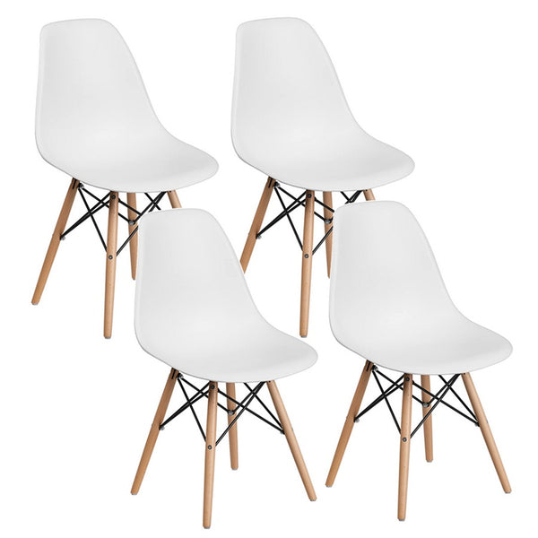 Lot de 4 chaises 54x46x82 cm en polypropylène Ester blanc acquista