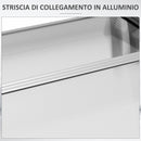 Pensilina Tettoia Moderna 200x96x27 cm in Policarbonato Alluminio e PP Trasparente-7