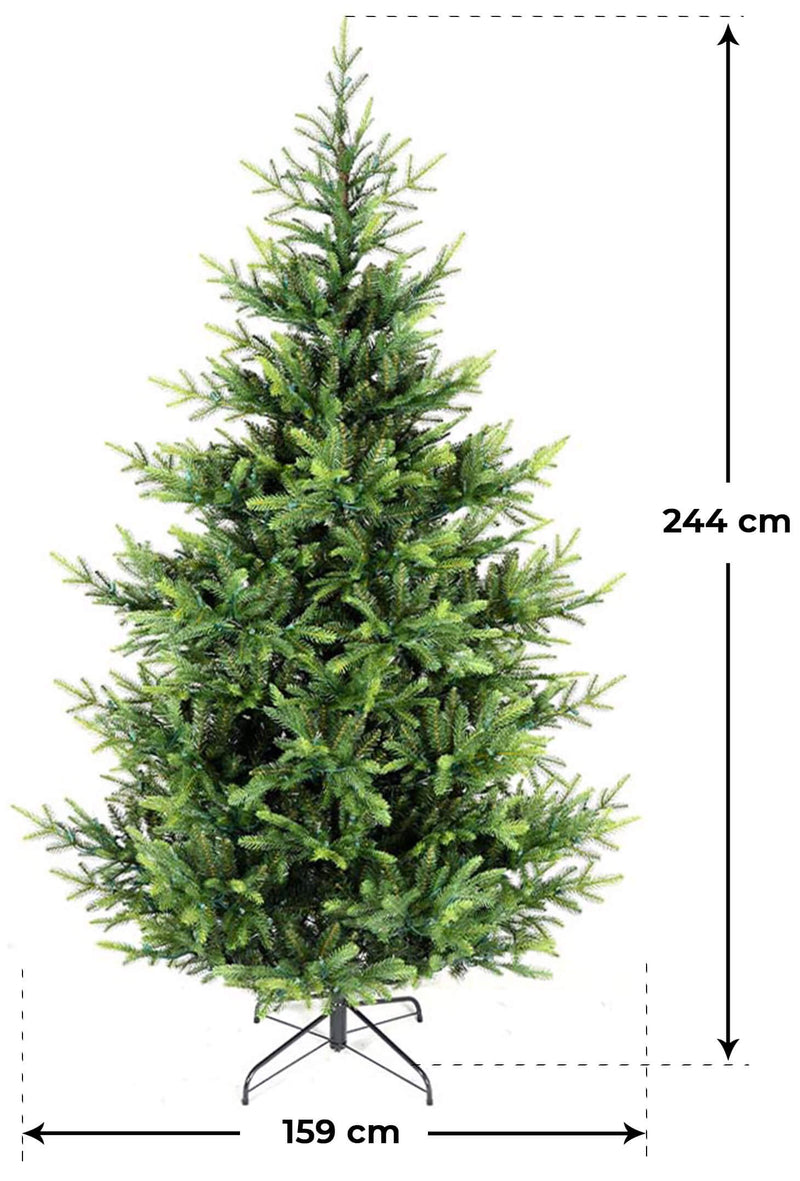 Albero di Natale Artificiale 244 cm 4061 Rami Abete Verde-3