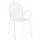 Chaise de jardin empilable Sheffield 54x61x90 h cm en acier blanc