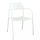 Chaise de jardin empilable Windsor 56x56x78 h cm en acier blanc