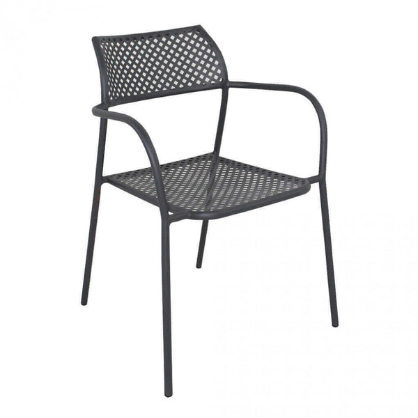 prezzo Chaise de jardin empilable Windsor 56x56x78 h cm en acier anthracite