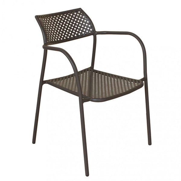 Chaise de jardin empilable Windsor 56x56x78 h cm en acier taupe acquista