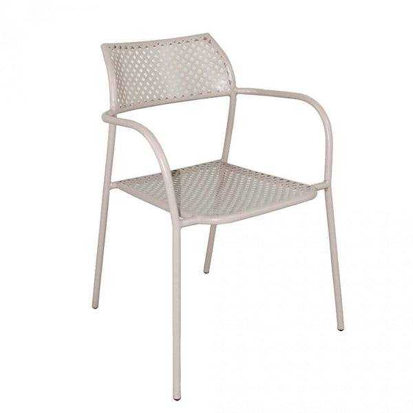 Chaise de jardin empilable Windsor 56x56x78 h cm en acier Tortora acquista