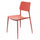 Chaise de jardin empilable Vega 42x53x80 h cm en acier rouge
