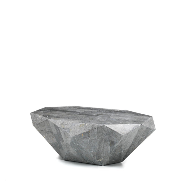 sconto Tavolino da Soggiorno 120x70x40 cm in Pietra Fossile Diamond medium Grigio
