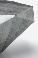 Tavolino da Soggiorno 120x70x40 cm in Pietra Fossile Diamond medium Grigio-3