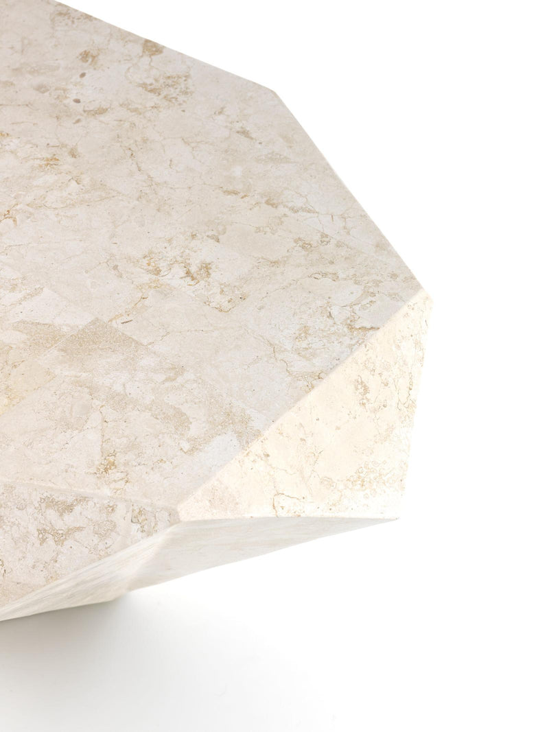 Tavolino da Soggiorno 120x70x40 cm in Pietra Fossile Diamond medium Bege-4