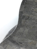 Tavolino da Soggiorno 123x60x34 cm in Pietra Fossile Scarf Grigio-2