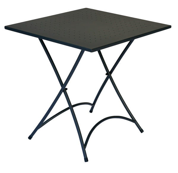 Table basse carrée pliable 70x70 cm en fer noir Vorghini Stresa online