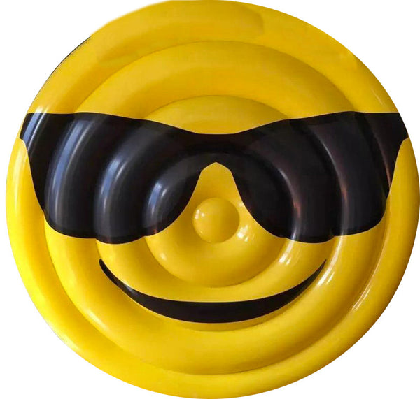 prezzo Matelas gonflable Ø150 cm en PVC en forme de Lunettes Emoji Ranieri Jaune