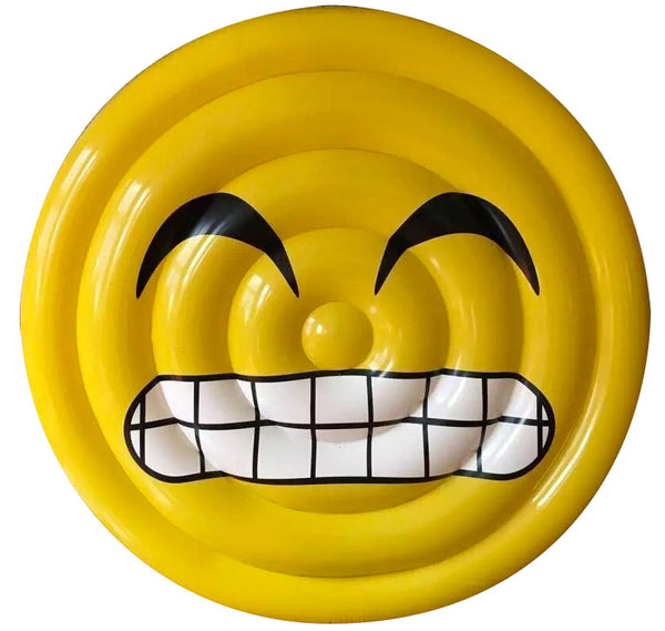 Matelas gonflable Ø150 cm en PVC en forme d'Emoji Ranieri Face Smile Jaune prezzo