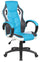 Chaise Gaming Ergonomique 61x66x116 cm en Similicuir Blanc et Bleu