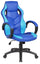 Chaise Gaming Ergonomique 61x66x116 cm en Similicuir Bleu et Bleu Clair