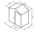 Casette Box da Giardino Porta Utensili 145x120 cm in Metallo Verde-3