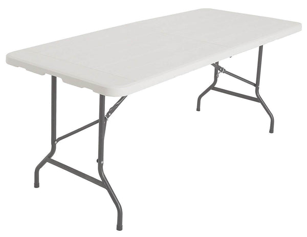 Table de restauration rectangulaire pliante 180x75,5x74cm Menzi Blanc sconto