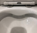 Coppia di Sanitari WC e Bidet Sospesi in Ceramica 48.5x36.5x36.5 cm Rimless Round Bianco-4
