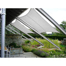 Tenda Vela Ombreggiante Quadrata 3,6x3,6m in Poliestere Bianca-4