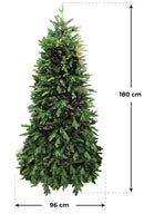 Albero di Natale Artificiale Pino Fresh Three Slim Verde Varie Misure-2
