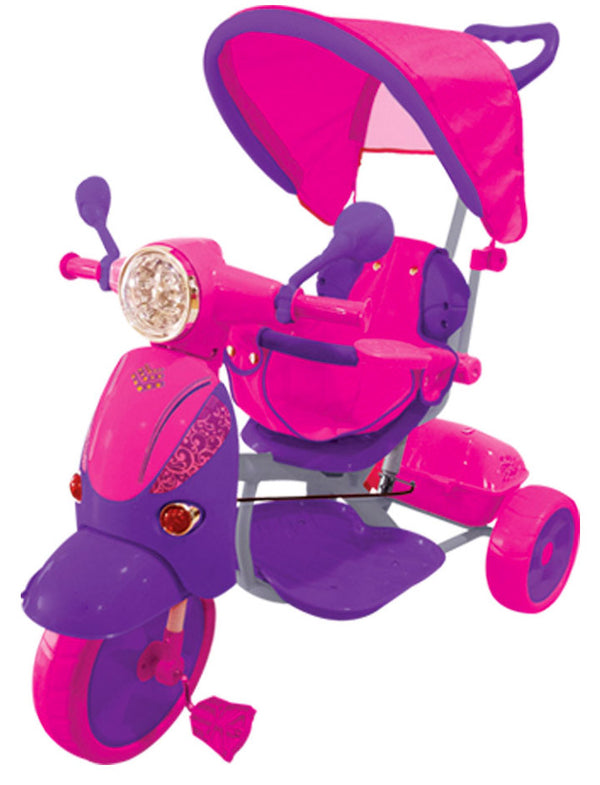 acquista Kidfun Classic Tricycle à Pousser Fuchsia et Violet avec Siège Enfant Réversible