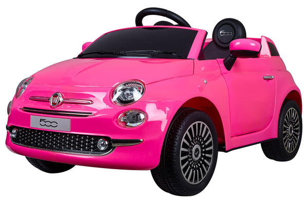 Voiture électrique pour enfants 12V avec permis Fiat 500 rose acquista