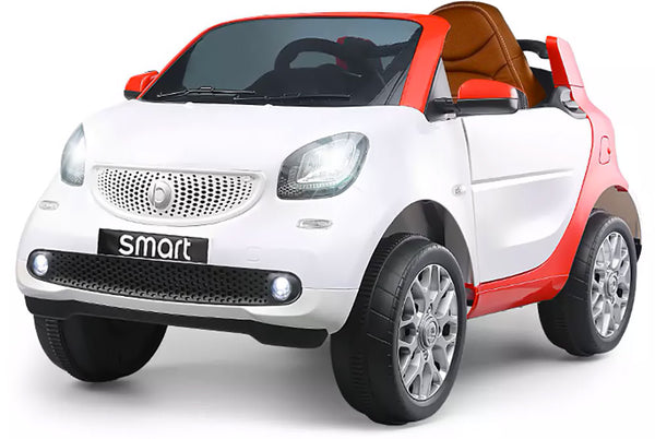 acquista Voiture Porteuse Electrique 12V Mp4 Smart Fortwo Cabrio Blanc