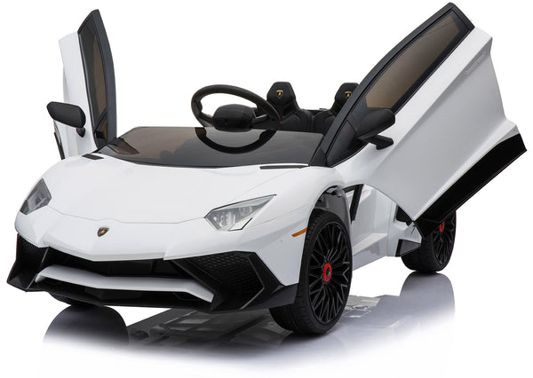 online Voiture électrique pour enfants 12V Lamborghini Aventador Roadster SV Blanc