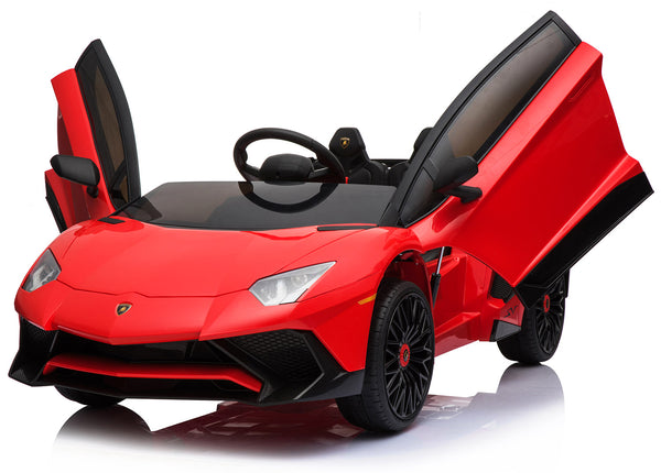 prezzo Voiture électrique pour enfants 12V Lamborghini Aventador Roadster SV Rouge