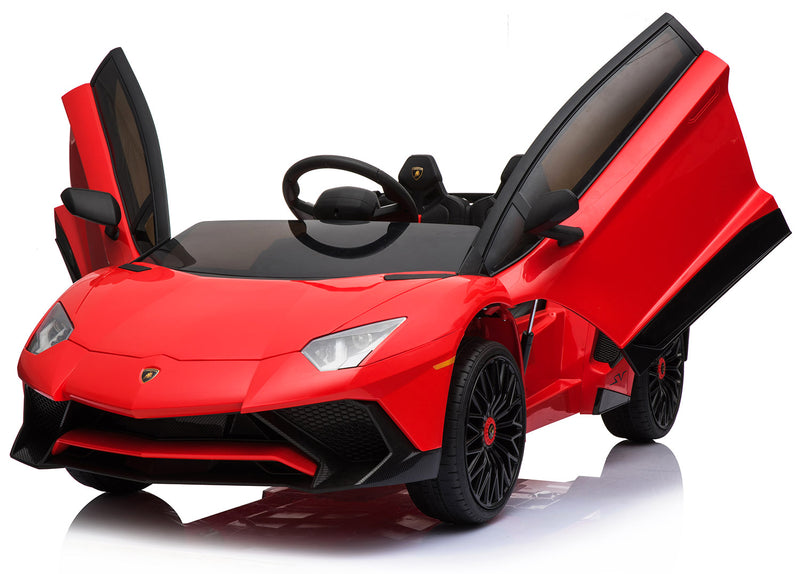 Macchina Elettrica per Bambini 12V Lamborghini Aventador Roadster SV Rossa-1