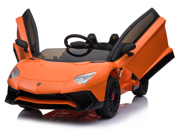 Voiture électrique pour enfants 12V Lamborghini Aventador Roadster SV Orange sconto