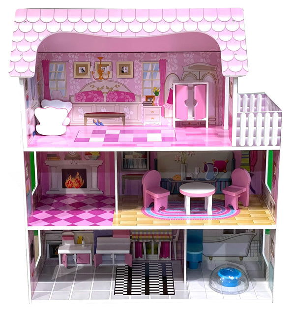 online Maison de poupée 3 étages 62x27x70 cm en bois