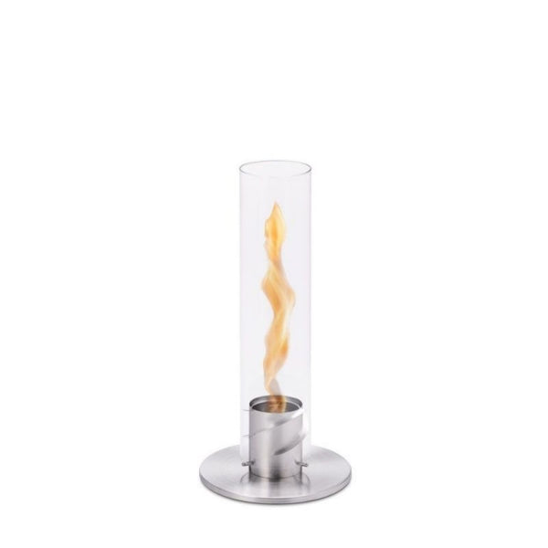online Lampe de table au bioéthanol Ø9x40,5 cm en acier inoxydable argenté