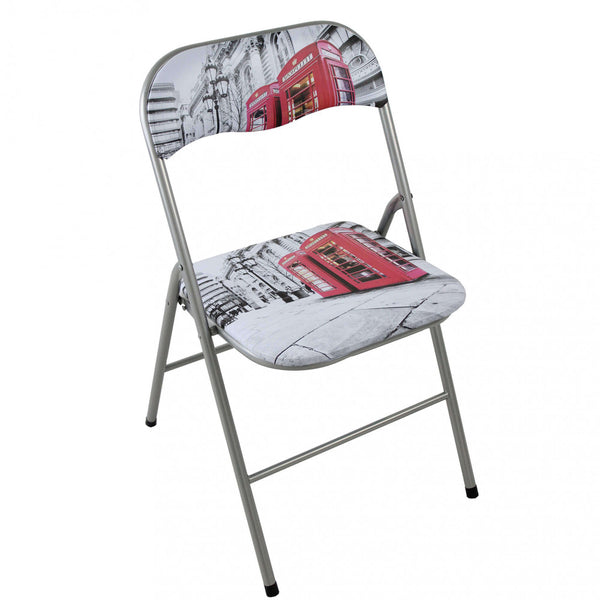 prezzo Chaise de jardin pliante Slim 44x45x79 h cm en London Steel