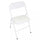 Chaise de jardin pliante Slim 44x45x79 h cm en acier blanc brillant