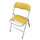 Chaise de jardin pliante Slim 44x45x79 h cm en acier coloré jaune