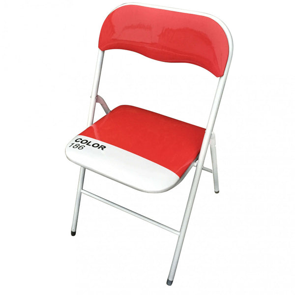 Chaise de jardin pliante Slim 44x45x79 h cm en acier couleur rouge online
