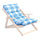 Coussin pour fauteuil Relax 56x16x110h cm en coton bleu