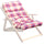 Coussin pour fauteuil Relax 56x16x110h cm en coton rouge