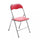 Chaise de jardin pliante Slim 44x45x79 h cm en acier rouge mat