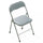 Chaise de jardin pliante Slim 44x45x79 h cm en acier gris clair mat