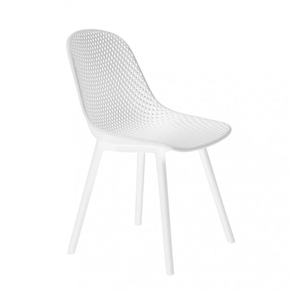prezzo Chaise de jardin Vichy 55x46,5x85 h cm en plastique blanc