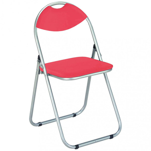 Chaise de jardin pliante Slim 44x45x79 h cm en acier rond rouge mat online