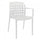 Chaise de jardin Sharon 58x57,5x82,5 h cm en polypropylène blanc