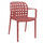 Chaise de jardin Sharon 58x57,5x82,5 h cm en polypropylène rouge