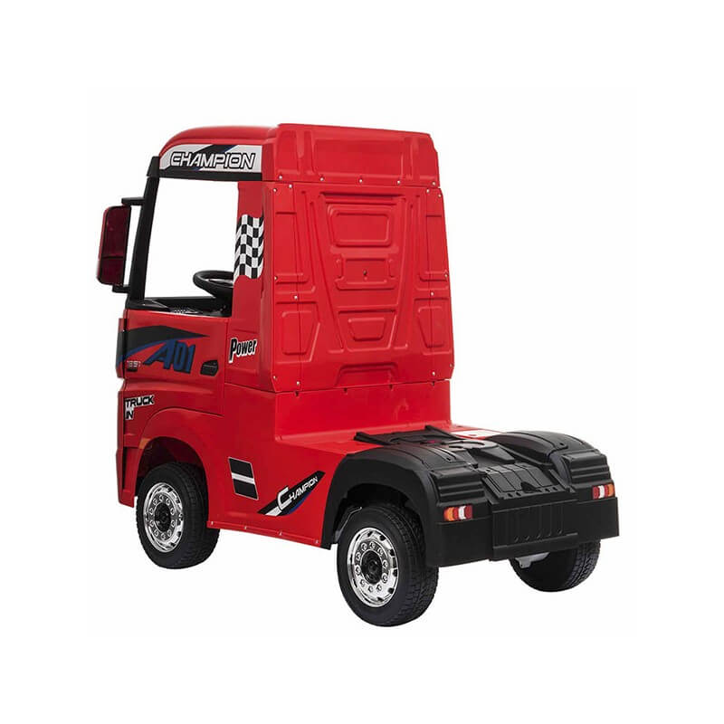 Camion Elettrico Truck per Bambini 12V Mercedes Actros Rosso-3
