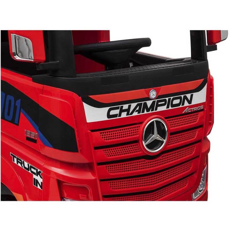 Camion Elettrico Truck per Bambini 12V Mercedes Actros Rosso-9
