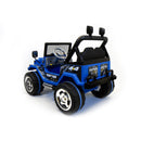Macchina Elettrica per Bambini 12V 2 Posti Happy Kids Fuoristrada Blu-4